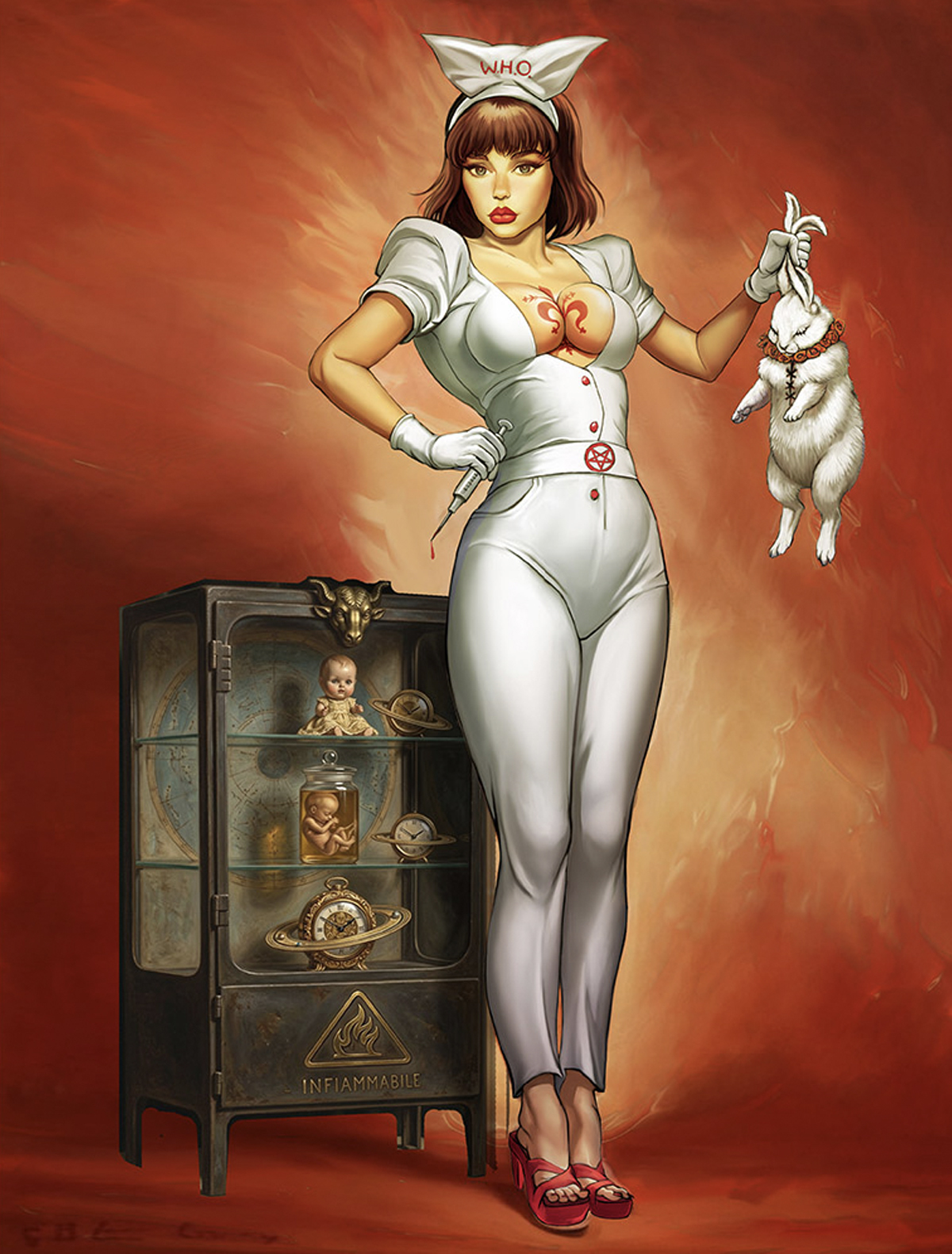 Nurse Pinup Art by Leonardo Pinup