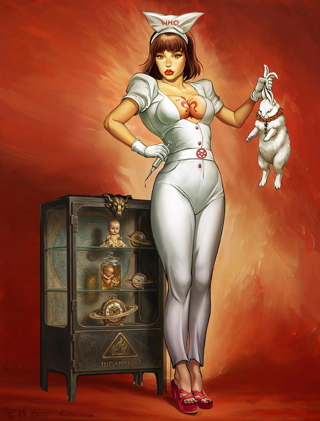 Nurse Pinup Art by Leonardo Pinup